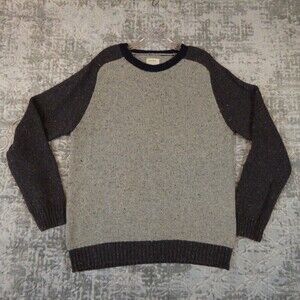 Life After Denim Sweater Men's Extra Large XL Gray Two Tone Pullover Wool Blend